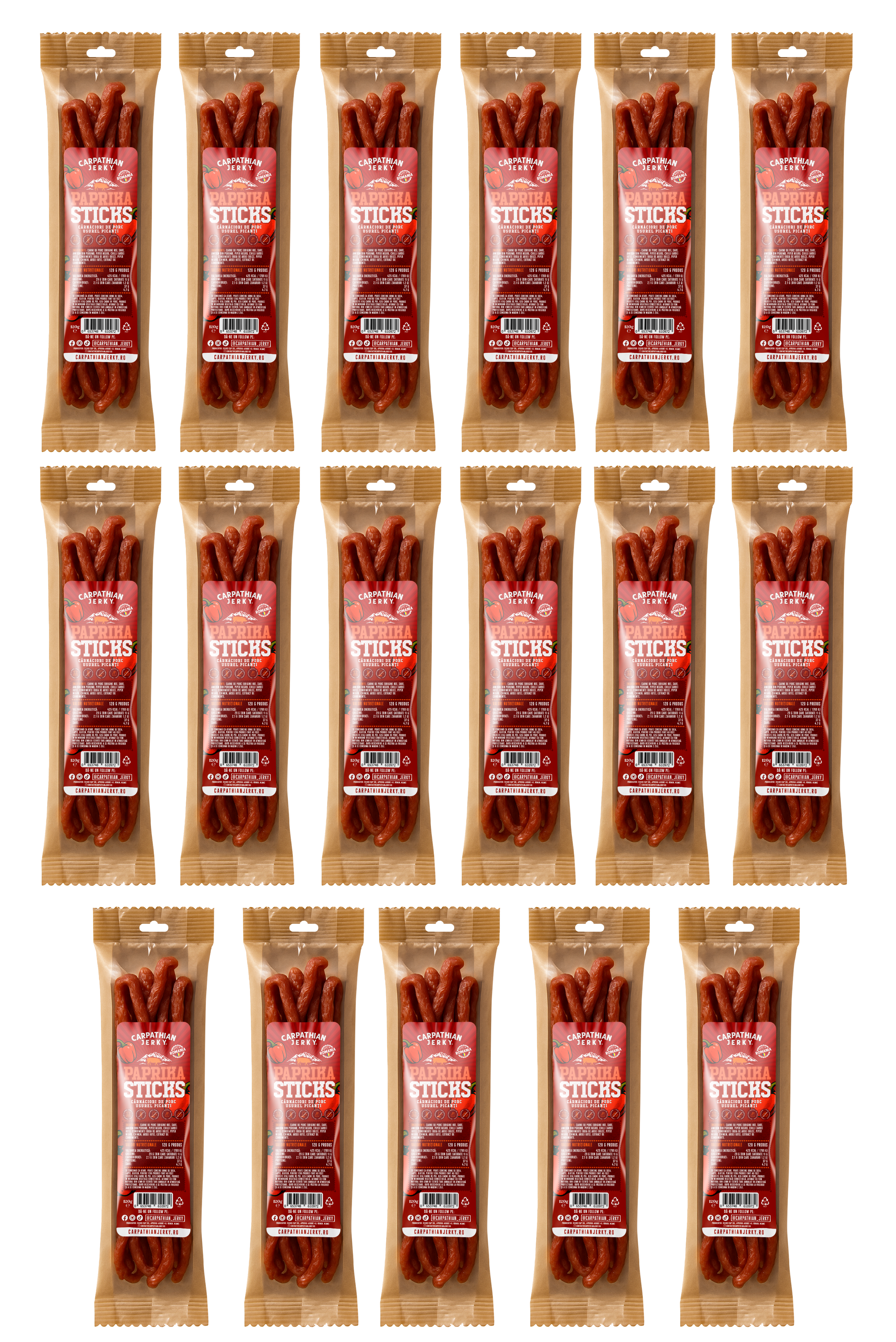 Carpathian Jerky Paprika Sticks