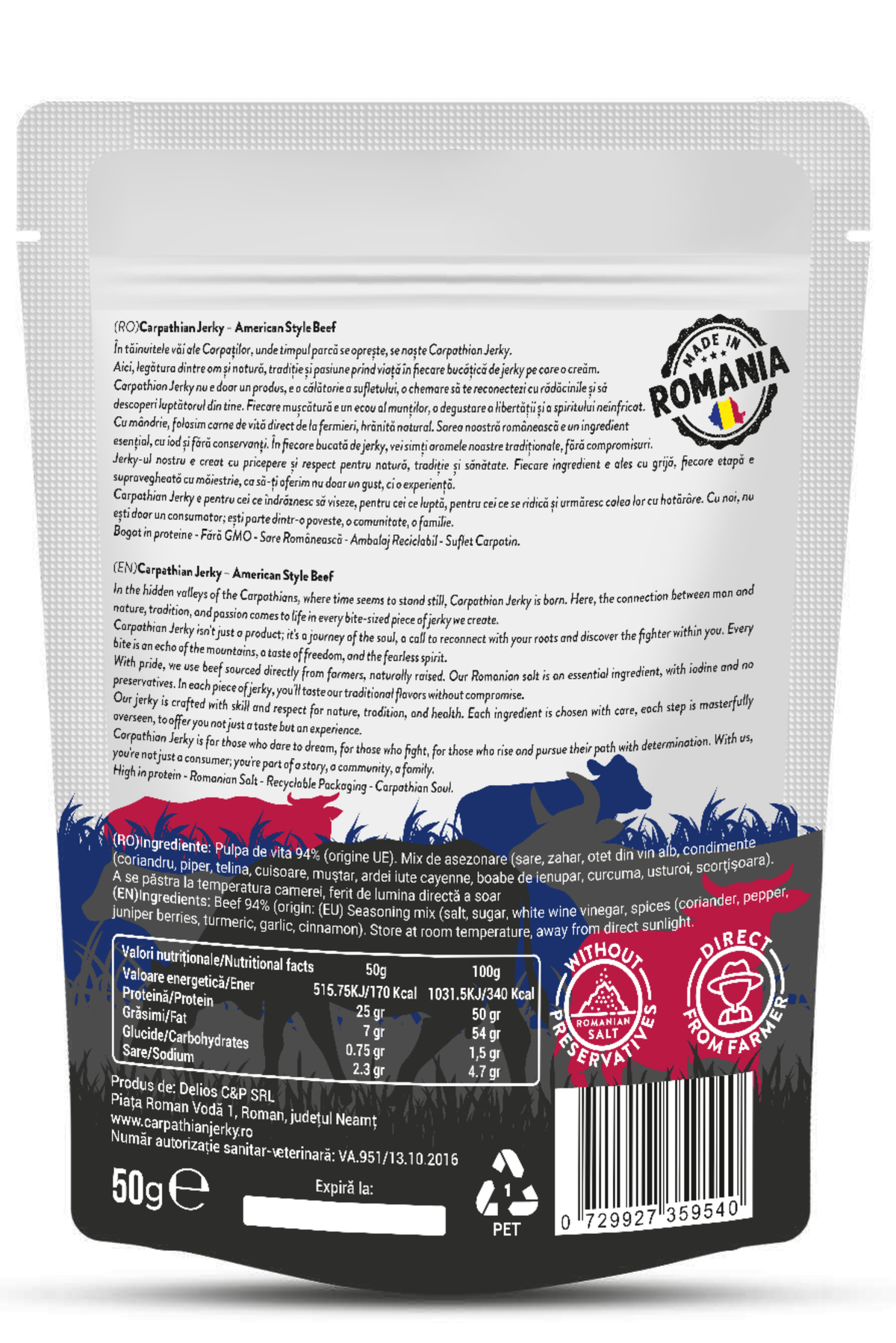Carpathian Jerky ameriški slog - Carpathian Jerky
