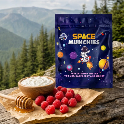 Space Munchies Liofiliziran Jogurt z Malino in Medom