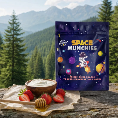 Space Munchies Liofiliziran Jogurt z Jagodo in Medom
